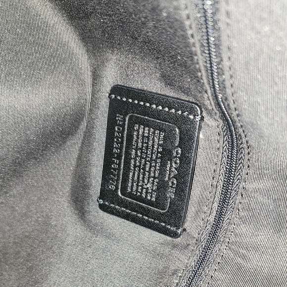 Coach Dark Brown Signature Tote with Gold Chain - Picture 9 of 12